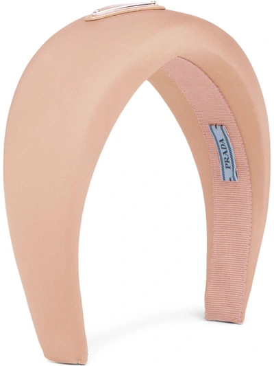 Prada Re-nylon Padded Headband In Pink
