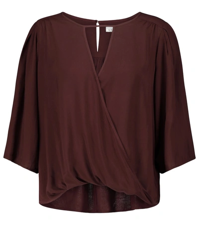 Velvet Ida Blouse In Purple
