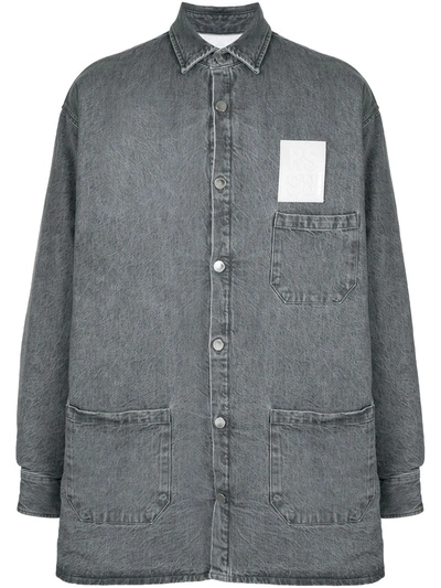 Raf Simons Oversize Denim Overshirt In Blue