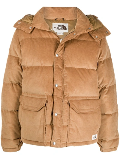 The North Face Sierra Down Corduroy Parka Jacket In Brown