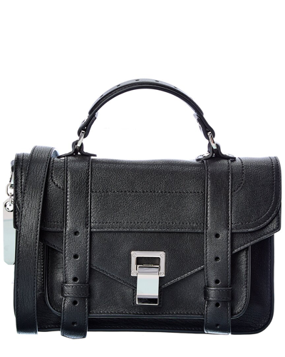 Proenza Schouler Ps1 Tiny Leather Shoulder Bag In Black