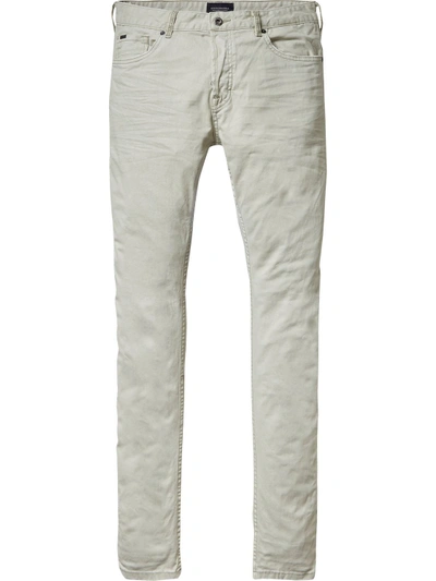 Scotch & Soda Pike - Garment Dyed 5-pocket Pants Skinny Fit In Stone |  ModeSens