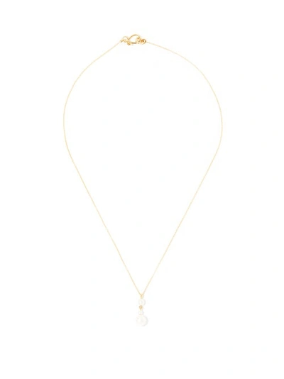 Sophie Bille Brahe Wild Beauty 18k Yellow Gold & Pearl Babylon Trois Necklace In Gold,pearl