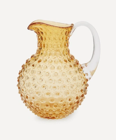 Klimchi Large Hobnail Jug In Amber