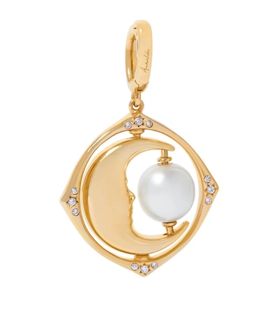 Annoushka Yellow Gold And Diamond Mythology Spinning Moon Charm