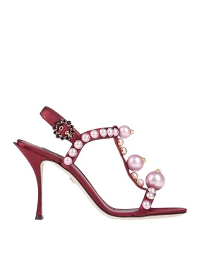Dolce & Gabbana Sandals In Red