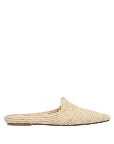 Patrizia Pepe Woman Mules & Clogs Beige Size 6.5 Natural Raffia In Beige