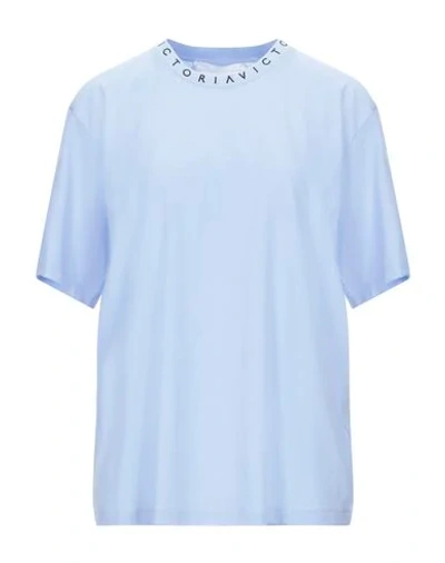 Victoria Beckham T-shirt In Sky Blue