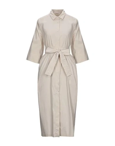 Liviana Conti Midi Dresses In Beige