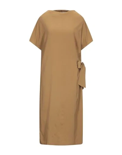 Liviana Conti Midi Dresses In Beige