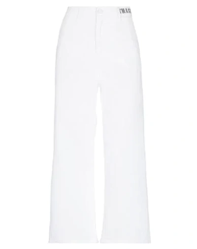 Frankie Morello High Waisted Multipockets Jeans & Pant In White