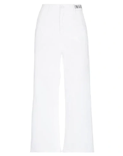 Frankie Morello High Waisted Multipockets Jeans & Trouser In White