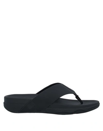 Fitflop Toe Strap Sandals In Black