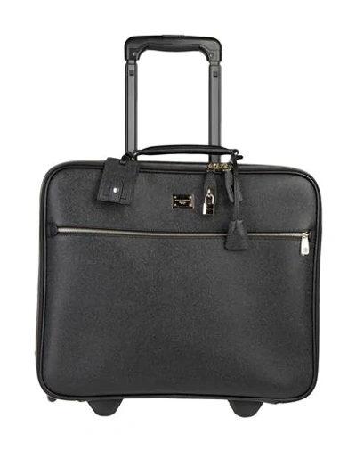 Dolce & Gabbana Wheeled Luggage In Black