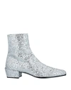 Saint Laurent Ankle Boots In Silver