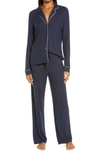 Nordstrom Brushed Hacci Pajamas In Navy Blue