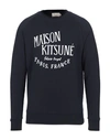 Maison Kitsuné Sweatshirts In Dark Blue