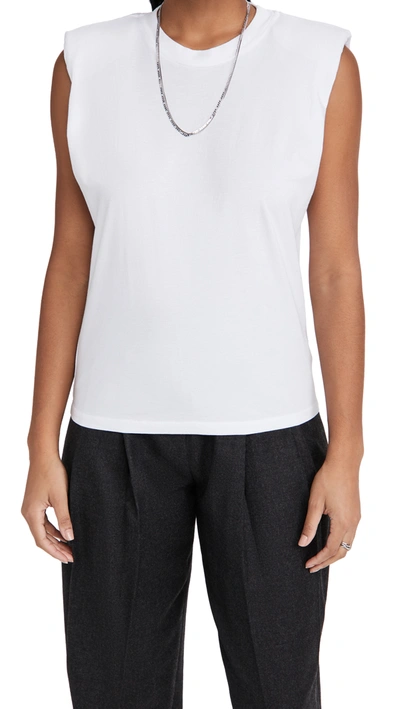 Le Superbe Mas Muscle Shoulder Pad T-shirt In White