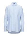 Malo Solid Color Shirt In Sky Blue