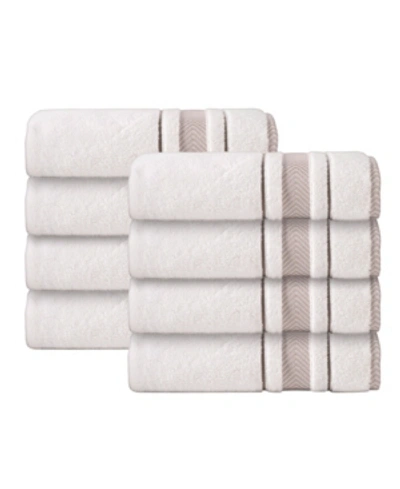 Enchante Home Enchasoft Turkish Cotton 8-pc. Hand Towel Set Bedding In Cream