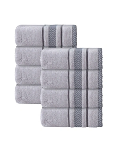 Enchante Home Enchasoft Turkish Cotton 8-pc. Wash Towel Set Bedding In Silver