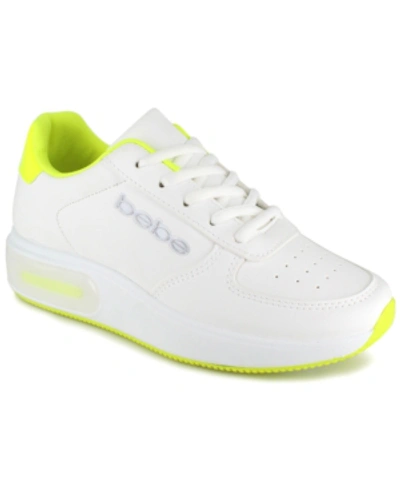 Bebe Women's Lennin Sneaker Women's Shoes In Wht Yellow