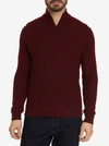 Robert Graham Vasa Quarter Zip Sweater In Burgundy