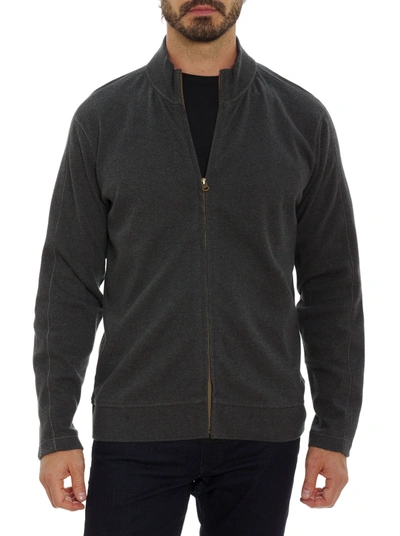 Robert Graham Tryson Long Sleeve Knit In Charcoal