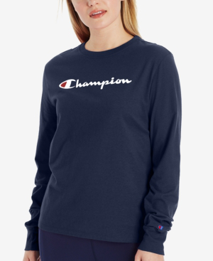 Details about   Champion Men's Heritage Long Sleeve T3822-550257 Scarlet Red/Blue Horizon