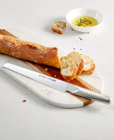 Global 9" Ukon Bread Knife In Stainless Steel