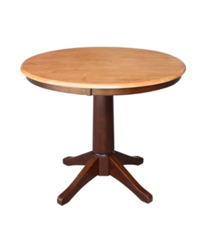 International Concepts 36" Round Top Pedestal Table - 28.9"h In Light Brown