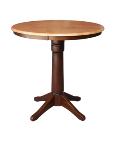 International Concepts 36" Round Top Pedestal Table - 34.9"h In Light Brown