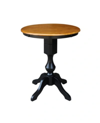 International Concepts 30" Round Top Pedestal Table- 34.9"h In Honey Brown
