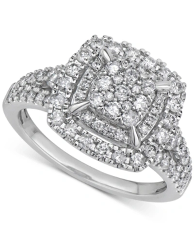 Macy's Diamond Cluster Ring (1 Ct. T.w.) In 10k White Gold