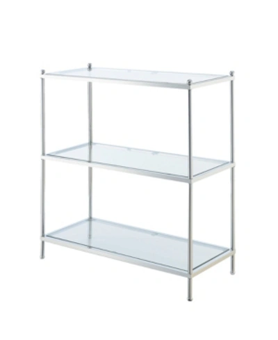 Convenience Concepts Royal Crest 3 Tier Bookcase In Silver