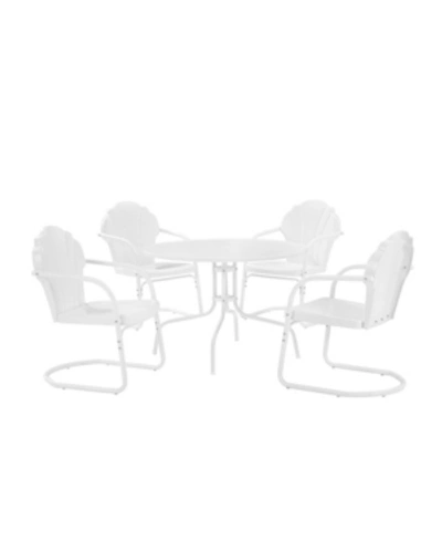 Crosley Ridgeland 5 Piece Outdoor Dining Set In White