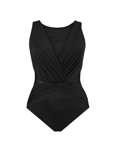 Miraclesuit Swim, Plus Size Illusionists Palma One-piece Swimsuit In Black