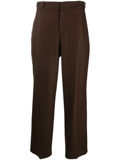 Paura Tailored Wool Trousers In Brown