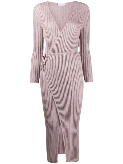 Antonella Rizza Tied-waist Wrap Dress In Pink