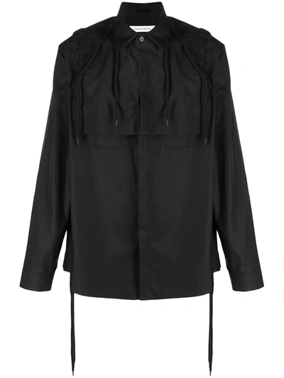Craig Green Lace-up Detail Long-sleeve Shirt In Black