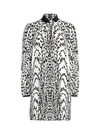 Givenchy Women's Twisted Collar Silk Shift Dress In White