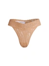 Hanky Panky Original Rise Lace Thong In Sun Tan