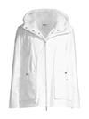 Jane Post Two-piece Hooded Quilted Underlayer And Topper In White