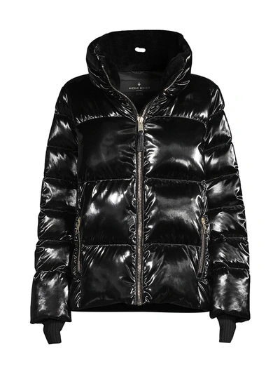 Nicole Benisti Kensington Shearling-lined Puffer Jacket In Black
