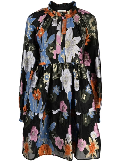 Stine Goya Jasmine Dress Botanical Embroidered Print | ModeSens
