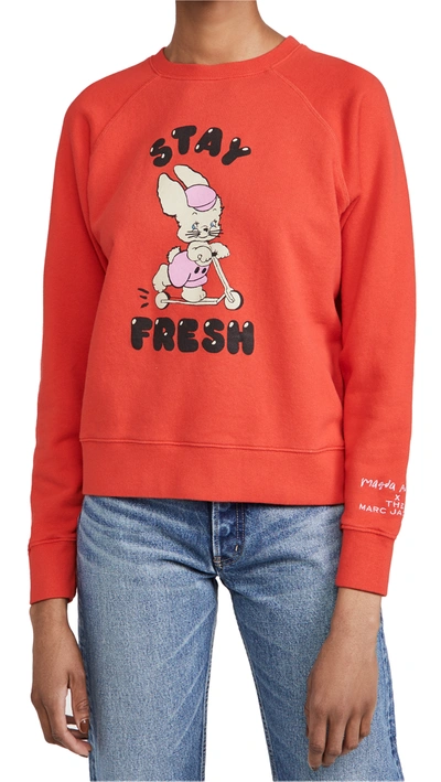The Marc Jacobs The Magda Sweatshirt In Red