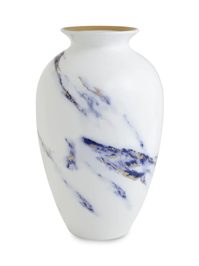 Prouna Marble Vase In Blue