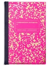 Graphic Image Marble-print Notebook In Pink