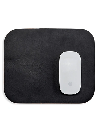 Graphic Image Leather Mouse Pad In Black Green