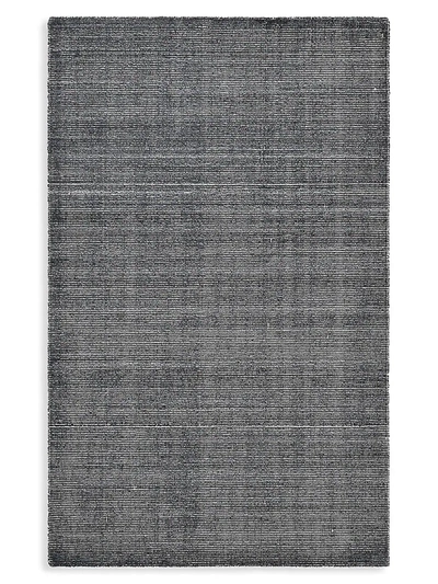 Solo Rugs Halsey Contemporary Solid Hand Loomed Area Rug In Charcoal